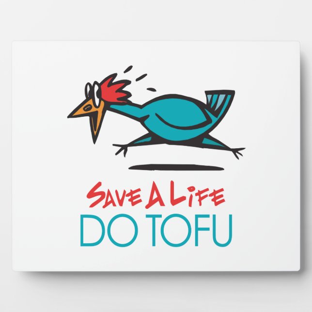 Humorous Tofu Design Plaque (Front)