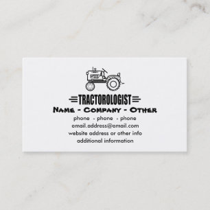 Humorous Tractor Racing Business Card