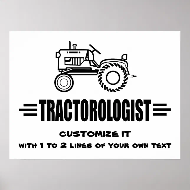 Humorous Tractor Racing Poster | Zazzle