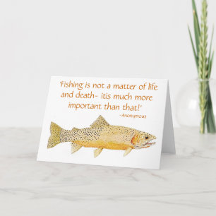 Humorous Trout Card with quote 2