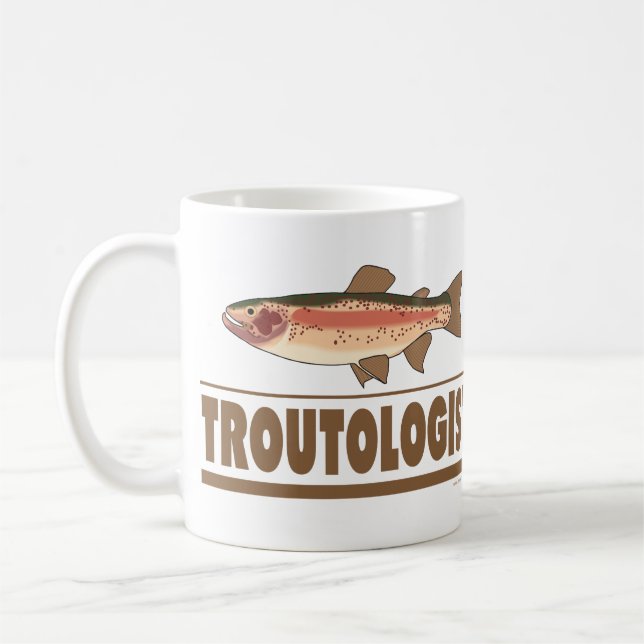 Humorous Trout Coffee Mug (Left)
