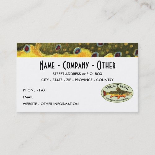 Humorous Trout Fishing Business Card