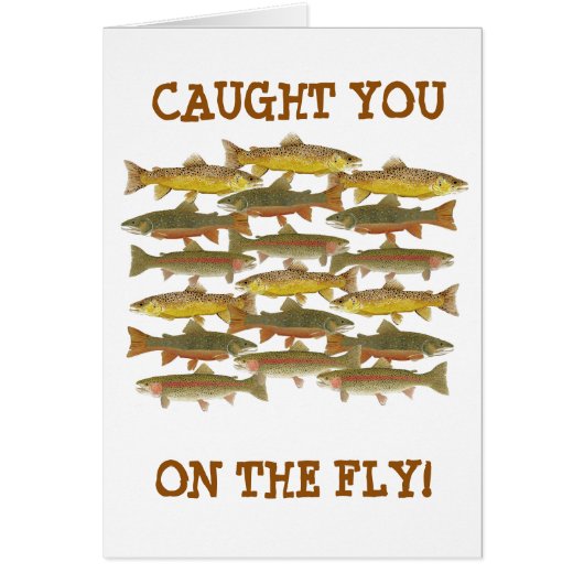 Humorous Trout Fishing Card (Front)