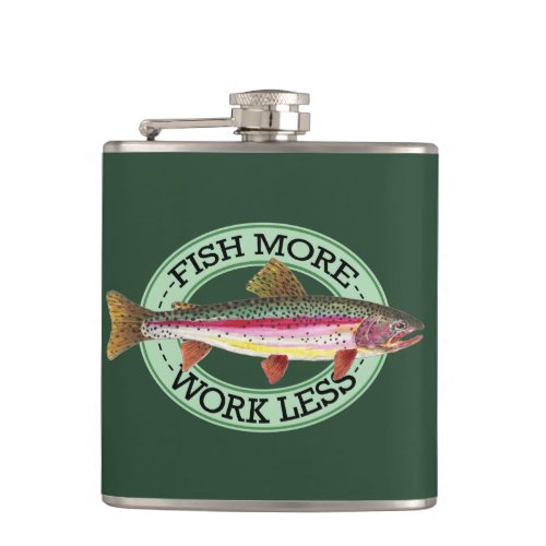 Humorous Trout Fishing Flask