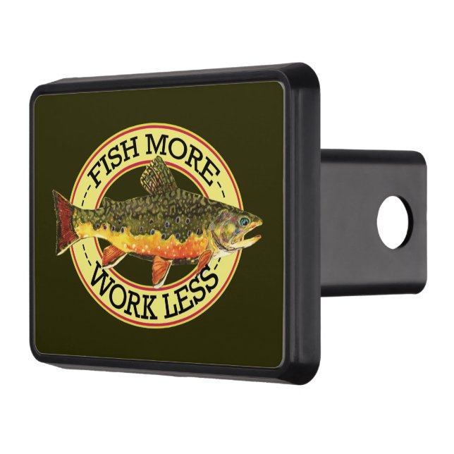 Humorous Trout Fishing Hitch Cover (Left)