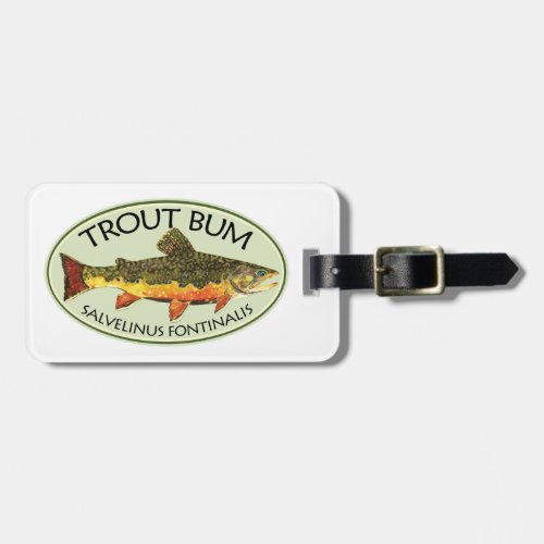 Humorous Trout Fishing Luggage Tag