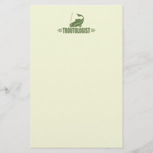 Humorous Trout Fishing Stationery