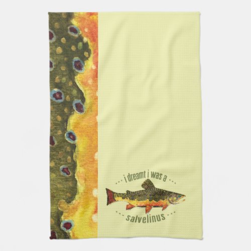 Humorous Trout Fishing Towel