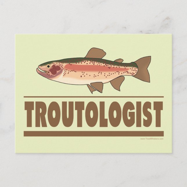 Humorous Trout Postcard (Front)