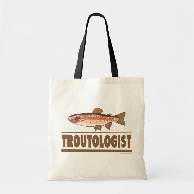Humorous Trout Tote Bag (Front)
