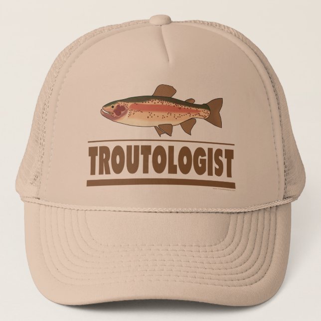 Humorous Trout Trucker Hat (Front)