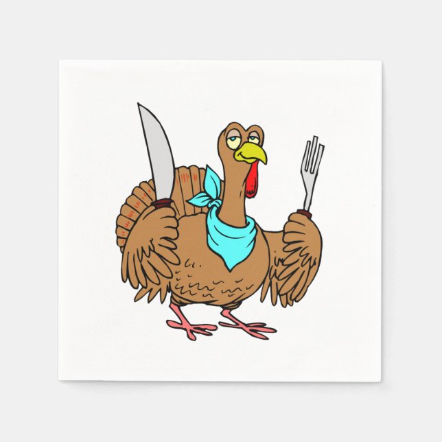 Humorous Turkey Napkins (Front)