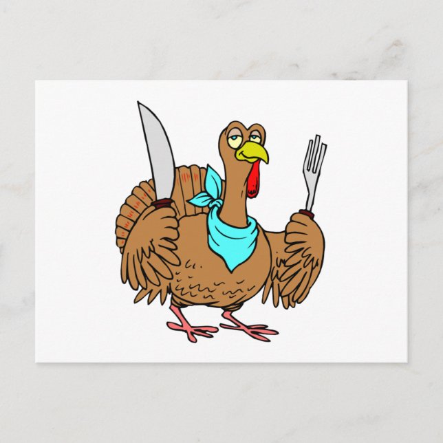 Humorous Turkey Postcard (Front)