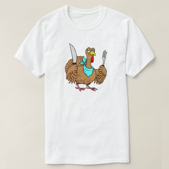 Humorous Turkey T-Shirt (Design Front)