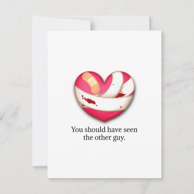 Humorous Valentine Breakup Divorce Personalized Note Card (Front)
