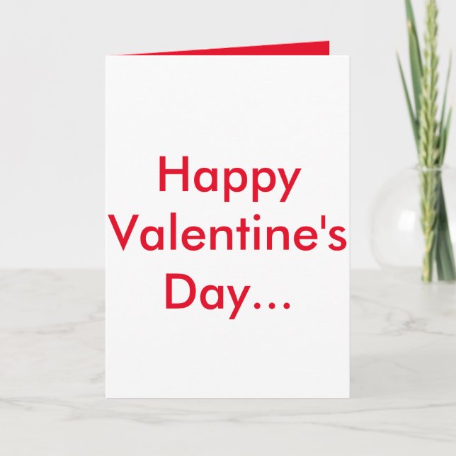 Humorous Valentine's Card (Front)