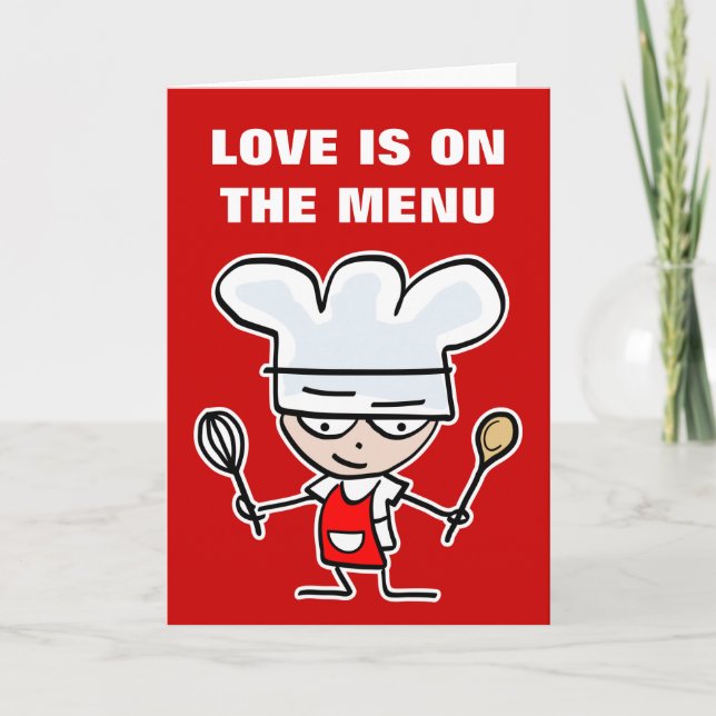 Humorous Valentine's Day Greeting card about love (Front)