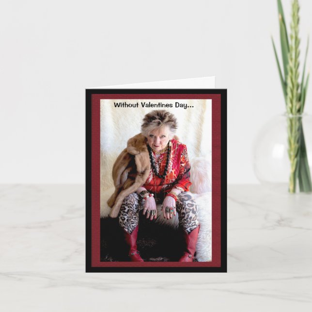 Humorous Valentine's Day Thought Greeting Card (Front)