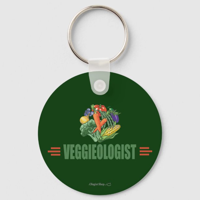 Humorous Vegetarian Keychain (Front)