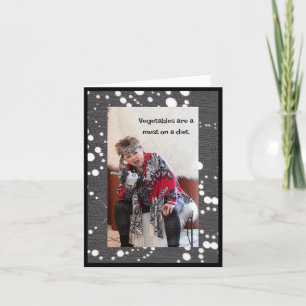 Humorous Veggie Diet Card