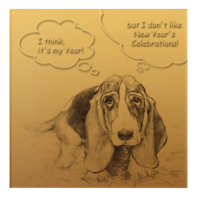 Humorous Vietnamese Chinese Dog Year A Wall Art (Front)