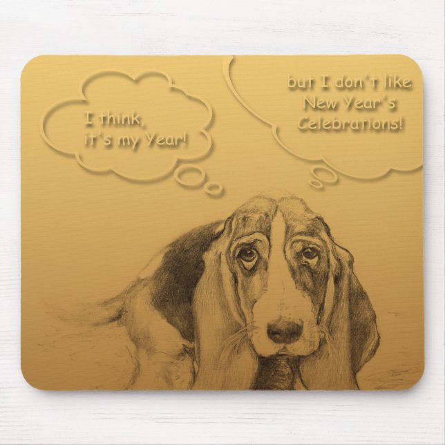 Humorous Vietnamese Chinese Dog Year Mousepad (Front)