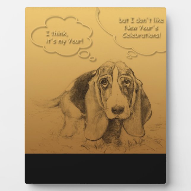 Humorous Vietnamese Chinese Dog Year Plaque (Front)