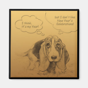 Humorous Vietnamese Chinese Dog Year Square magnet