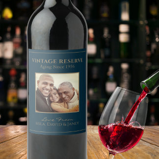 Humorous Vintage Dad or Grandad Traditional Style Wine Label