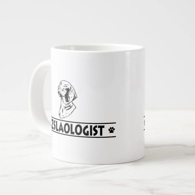 Humorous Vizsla Giant Coffee Mug (Front Left)