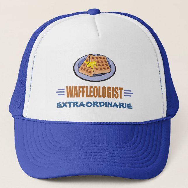 Humorous Waffle Chef Trucker Hat (Front)