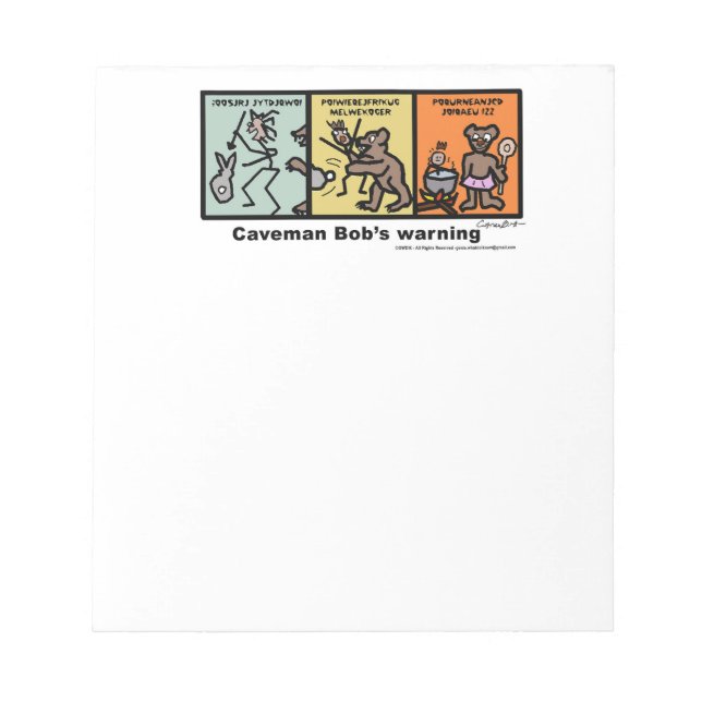 Humorous Watch Your Back! Notepad (Front)