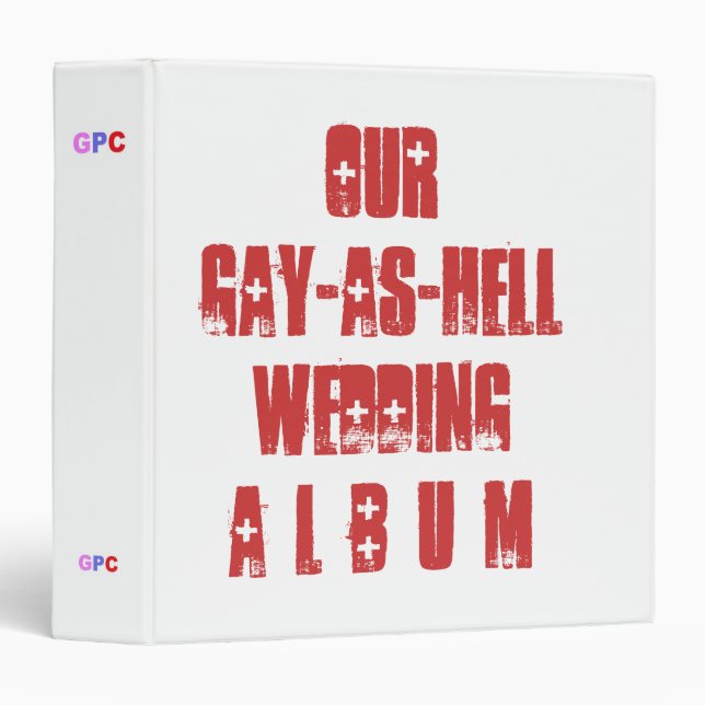 Humorous Wedding Album Binder (Front/Spine)