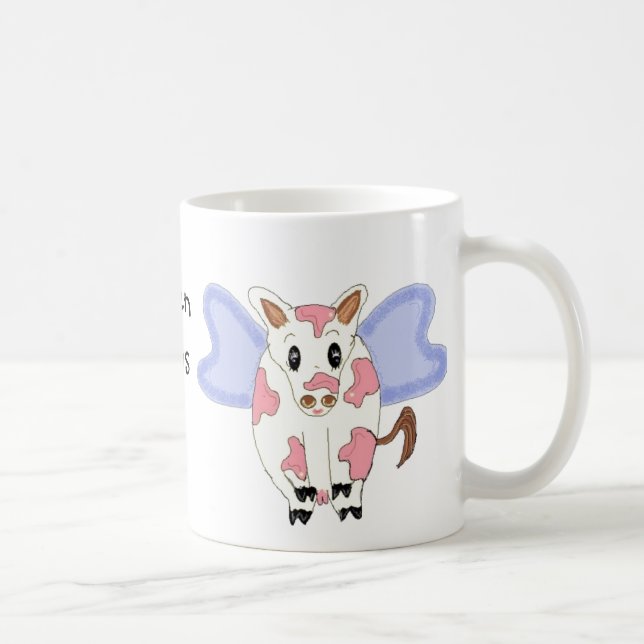 Humorous When Cows Fly Coffee Mug (Right)