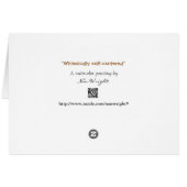 Humorous whimsical self-centered women card (Back Horizontal)