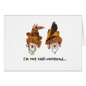 Humorous whimsical self-centered women card (Front Horizontal)