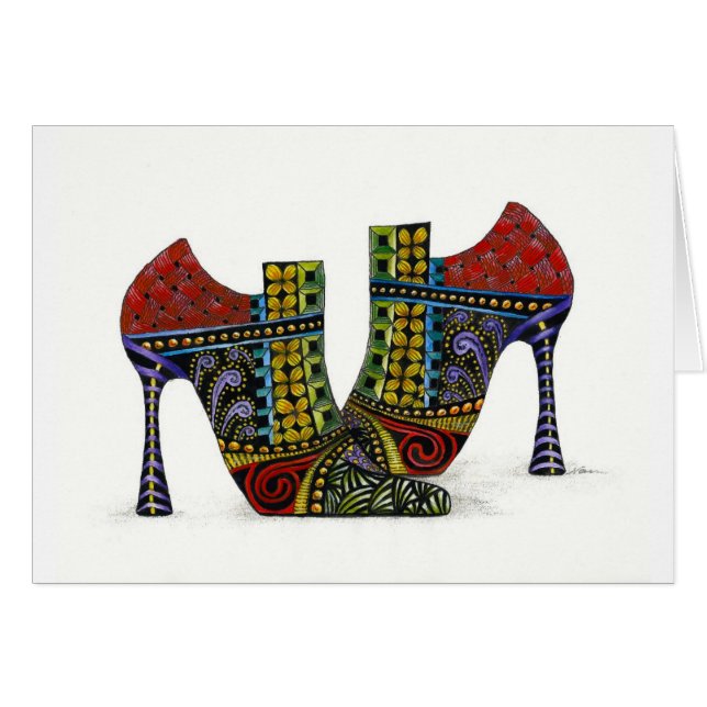 Humorous Whimsical Shoes Cards (Front Horizontal)