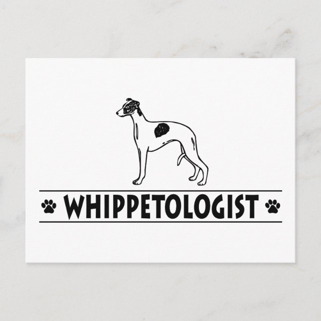 Humorous Whippet Postcard (Front)