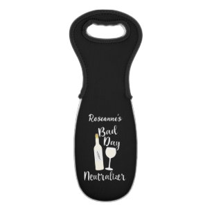 Humorous White Wine Bad Day Quote Design Bag