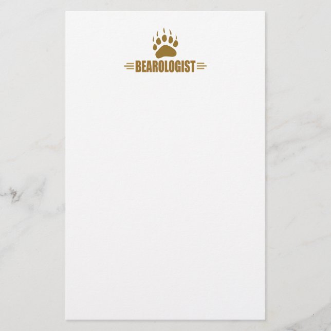 Humorous Wild Bears Stationery (Front)