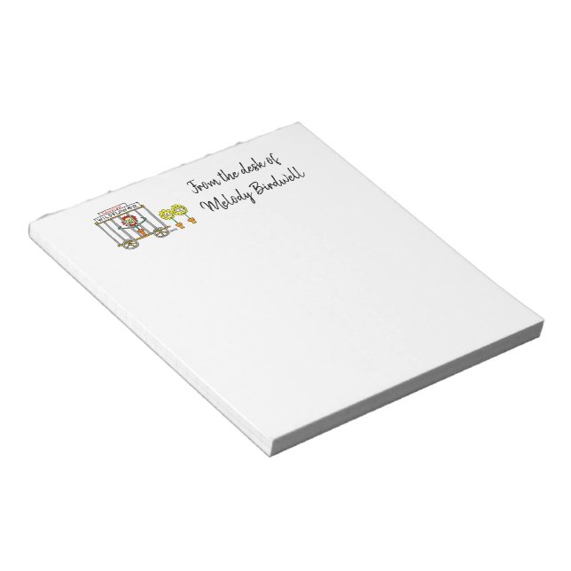 Humorous Wildflower Woman's or Girl's Notepad (Angled)