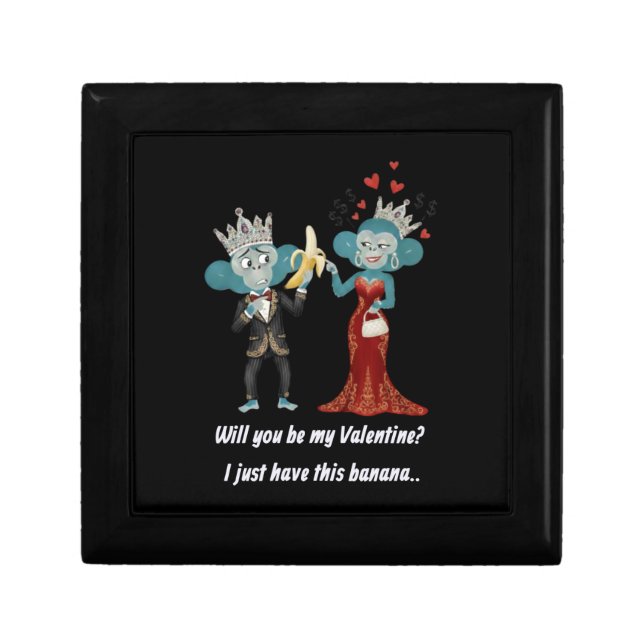 Humorous will you be my valentine gift box (Front)