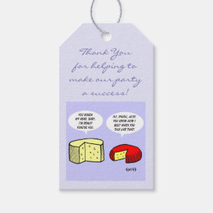 Humorous Wine and Cheese Tasting Party Favors Tags