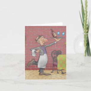 Humorous Wine Art  Greeting Card