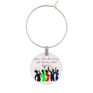 Humorous Wine Glass Tags Charm