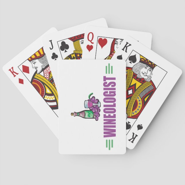 Humorous Wine Poker Cards (Back)
