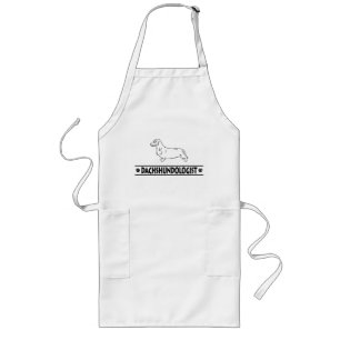 Humorous Wirehaired Dachshund Long Apron