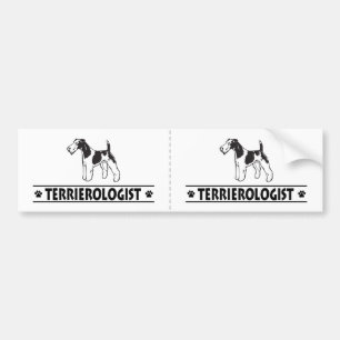 Humorous Wirehaired Fox Terrier Bumper Sticker