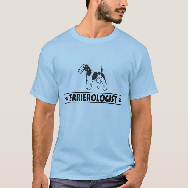 Humorous Wirehaired Fox Terrier T-Shirt (Front)