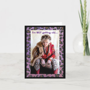 Humorous with a getting old solution card